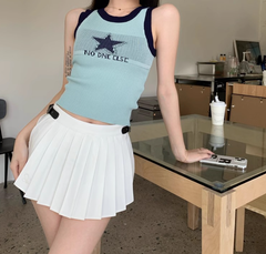 Knitted Star Cropped Tank Top