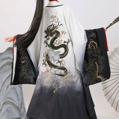 Loong Embroidery Hanfu Skirt Set