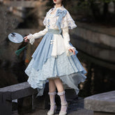 Embroidered Flower Irregular Dress