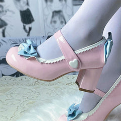 Sweet Bow Heel Shoes