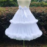 White Bow Mesh Skirt