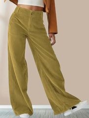 Retro Brown Drape High Waist Pants