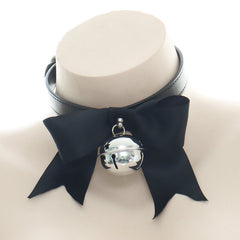 Bow Bell Leather Buckle Necklace