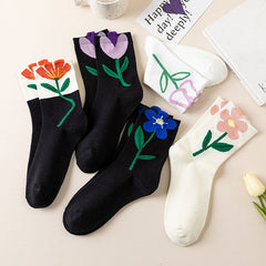 Cartoon Flower Fruit Socks
