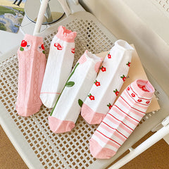 Cartoon Flower Fruit Socks