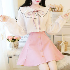 Shirt Puff Skirt Suit