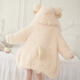 Loose Warm Wool Sheep Hoodie Coat