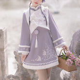 Cute Warm Rabbit Dress Set