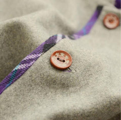 Cute Grid Cat Ear Hoodie Cape Coat