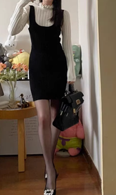 Solid Color Vest Strap Slimming Chest Strap Dress