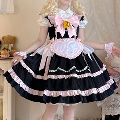 Kawaii Lolita Bow Bell Maid Dress