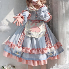 Kawaii Lolita Bow Cat Paw Dress