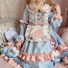 Kawaii Lolita Bow Cat Paw Dress
