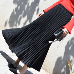 Kawaii High Waist Pleated A-Line Swing Skirt