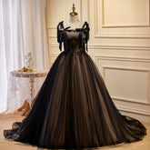 Lace Bow Black Dress