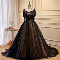 Lace Bow Black Dress