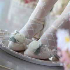 Lace Bow Flower Shoes