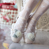 Lace Bow Flower Shoes
