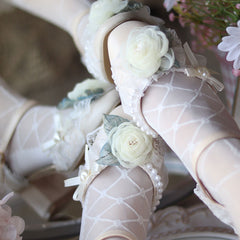 Lace Bow Flower Shoes