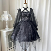 Lace Bow Gauze Dress