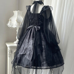 Lace Bow Gauze Dress