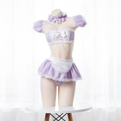 Lace Bow Maid Skirt Set