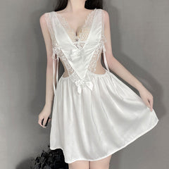 Lace Bow Pajama Dress