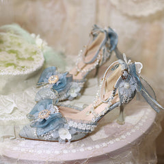 Lace Floral Custom Heels Shoes