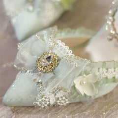 Lace Floral Custom Heels Shoes