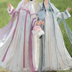 Lace Flower Hanfu Dress