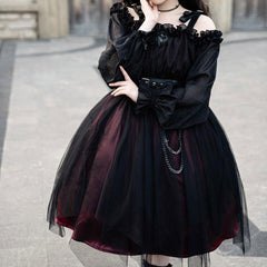 Lace Mesh Belted Dress