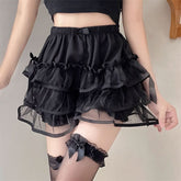 Lace Mesh Bow Culottes