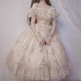 Mesh Bow Flower Lace Princess Dress