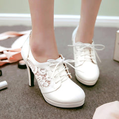 Lace Flower High Heels Shoes