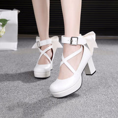 Lolita Bow Heels Shoes