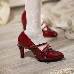 Lolita Bow Heels Shoes