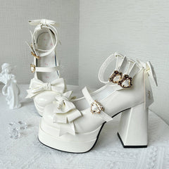 Lolita Bow Heels Shoes