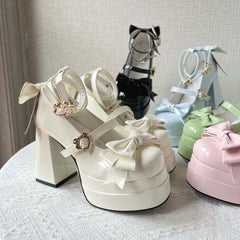 Lolita Bow Heels Shoes