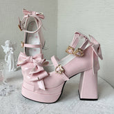 Lolita Bow Heels Shoes
