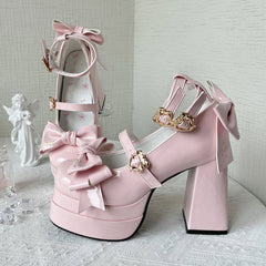 Lolita Bow Heels Shoes