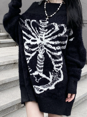 Vintage Butterfly Print Loose Sweater