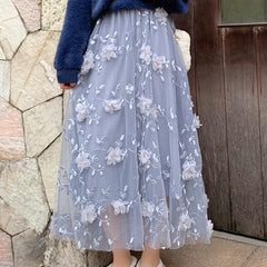 Mesh Flower Skirt