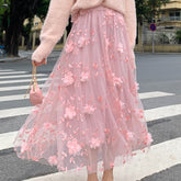Mesh Flower Skirt