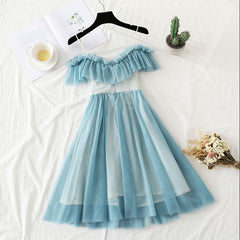 Mesh Ruffles Dress