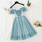 Mesh Ruffles Dress