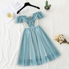 Mesh Ruffles Dress