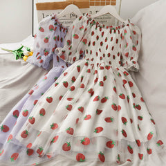 Mesh Strawberry Dress