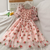 Mesh Strawberry Dress