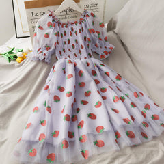 Mesh Strawberry Dress