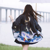 Moon Butterfly Whale Cardigan Kimono